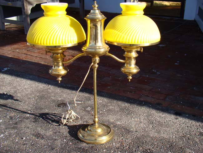 An antique Double Student Lamp circa 1880-1890